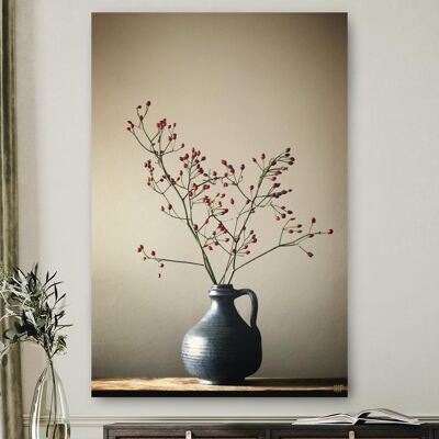 HIP ORGNL® Blaue Vase mit Beeren - 80 x 120 cm