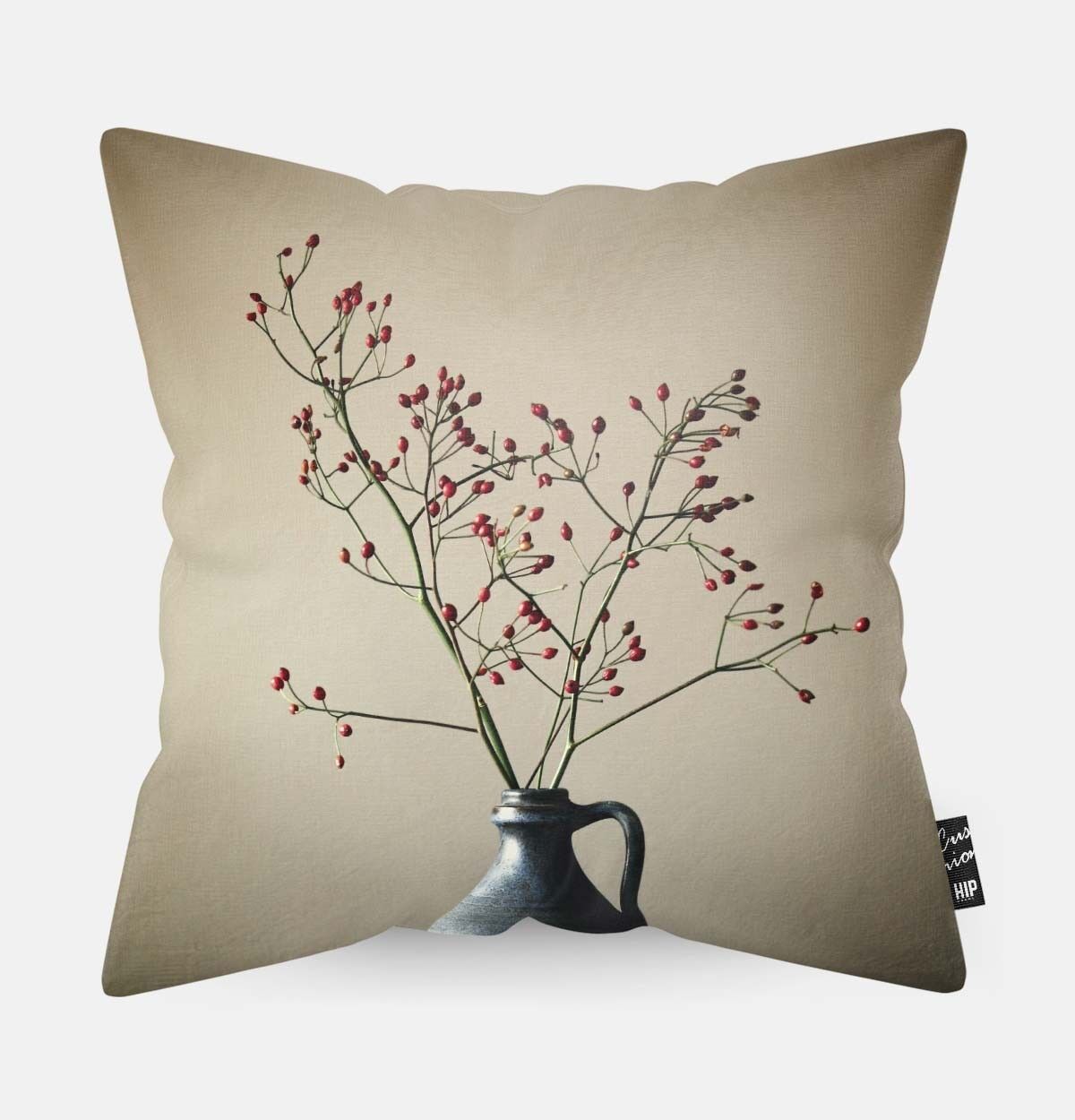 HIP ORGNL® Vaso blu con frutti di bosco Cuscino - 45 x 45 cm