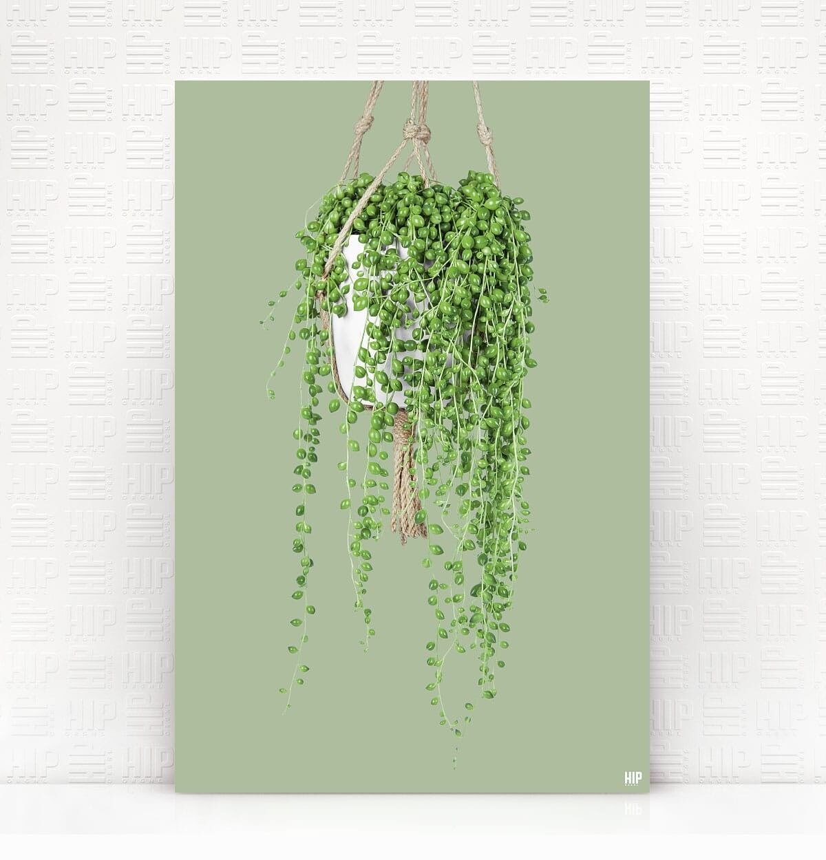 HIP ORGNL® Corda di perle - 100 x 150 cm, verde oliva