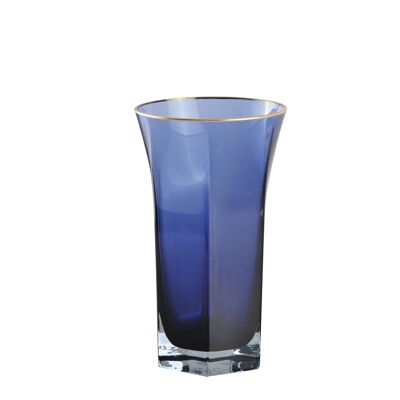 HIGH BLUE MUG GILD RIMS - 6ER-SET