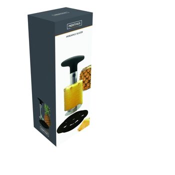 Coupe-ananas, acier inoxydable, noir et gris, 4,75 po 8