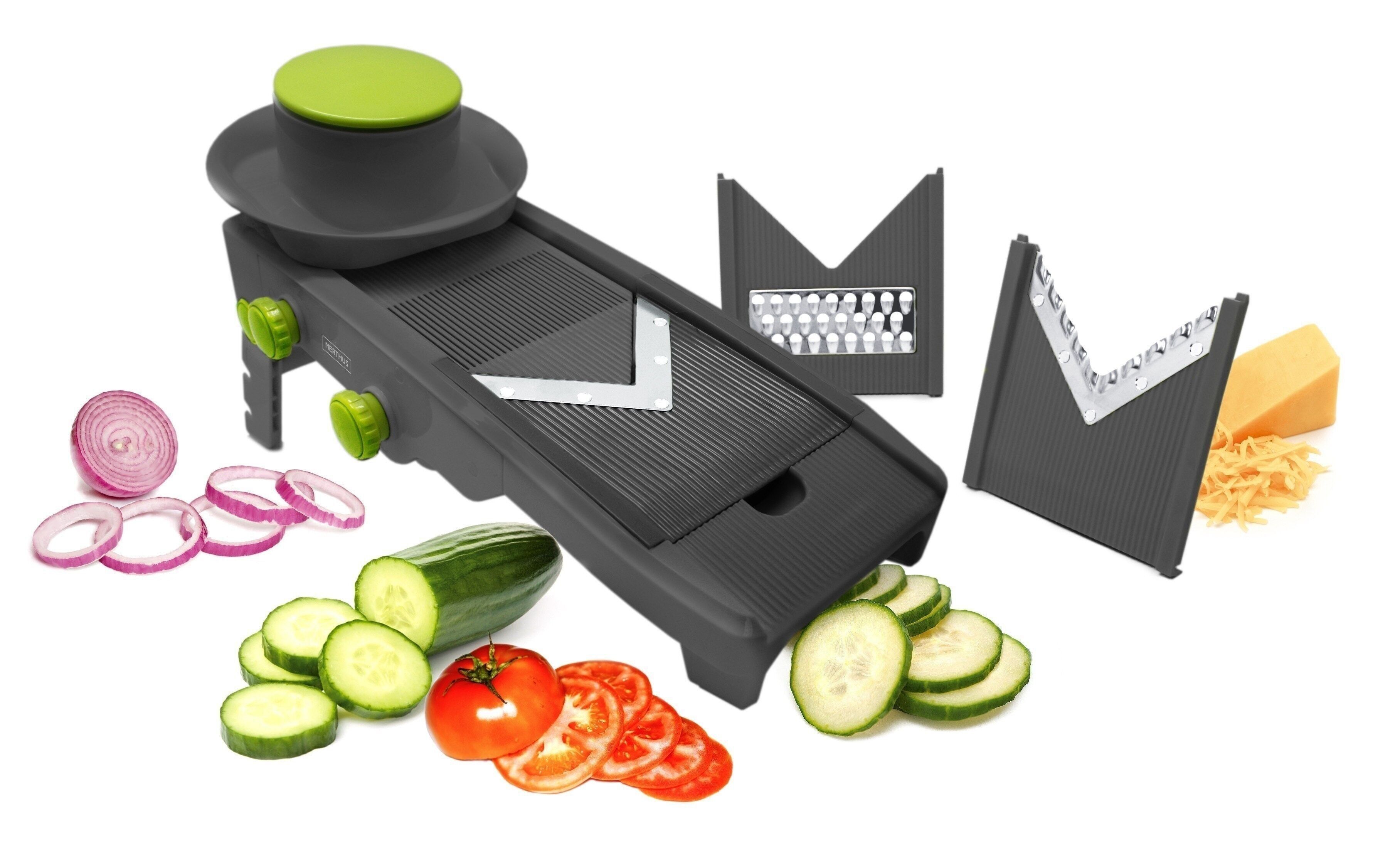 V-Cut Mandoline, Multiple Cuts by Manual Picker, Fruit and Vegetable Cutter