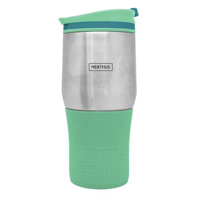 Grand thermos à café turquoise