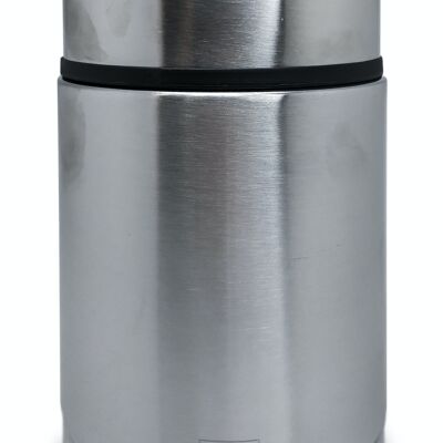 Double Wall Wide Mouth Container 800 ml, Stainless Steel, Silver