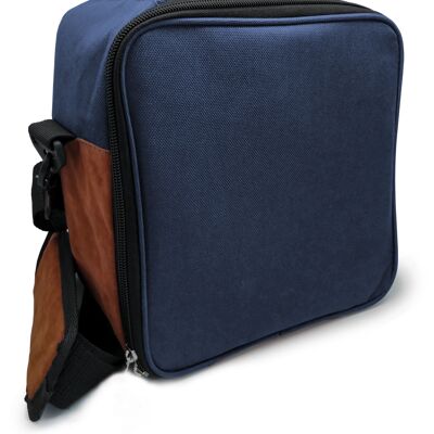 Lunch bag azul navy 2 bolsillos