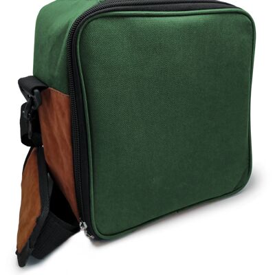 English green lunch bag 2 pockets