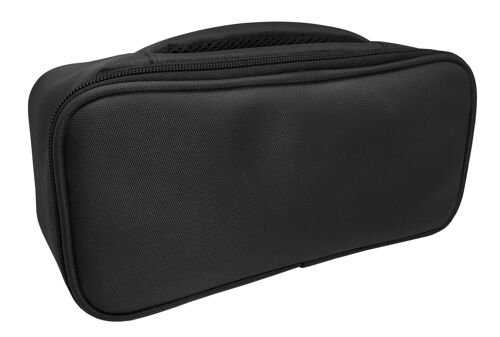 Lunch Bag Negra Rectangular Fiambrera bolsa termica porta alimentos individual, 1 bolsillo, Tela Resistente, Herméticos