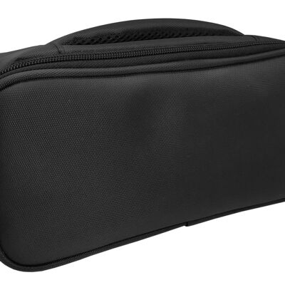 Lunch Bag Negra Rectangular Fiambrera bolsa termica porta alimentos individual, 1 bolsillo, Tela Resistente, Herméticos