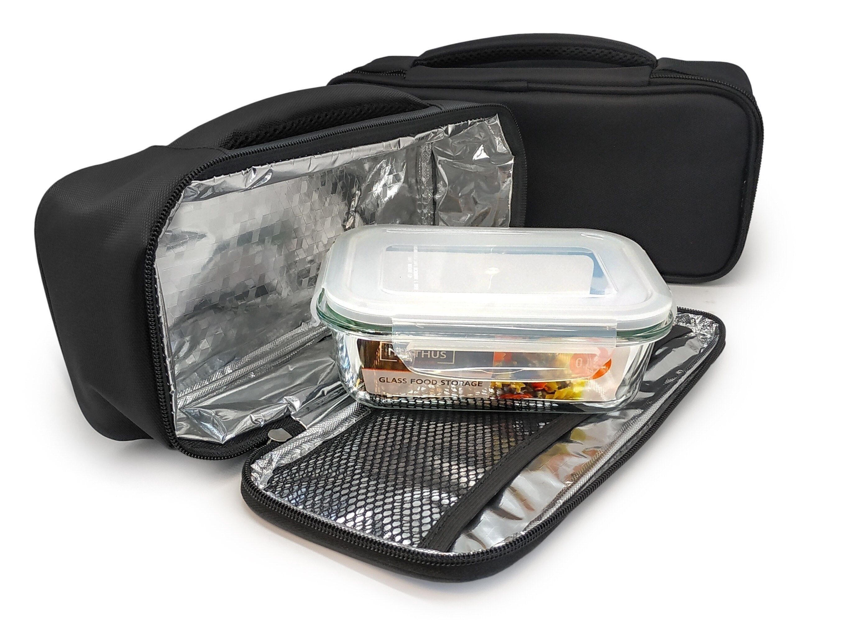 Simple Lunch Bag, Schwarz, 1 hermetisches Glas