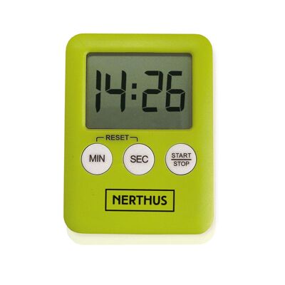 Kitchen timer, Green or Orange, 5.5 x 1.2 x 7 cm