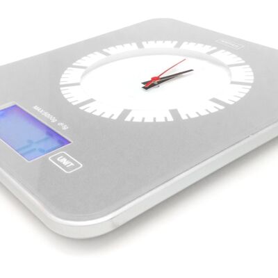 Digital Kitchen Scale, Glass, Grey, 20.5 x 22.5 x 4.5 cm, 1 unit