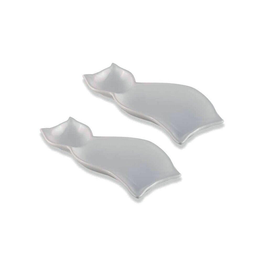 Coupelles chat en porcelaine 20cm- lot de 2