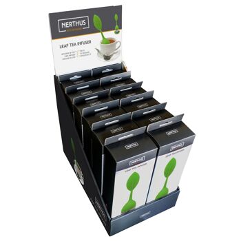 Filtre à thé en forme de feuille en silicone sans BPA et acier inoxydable, infusions, passoire à thé 5