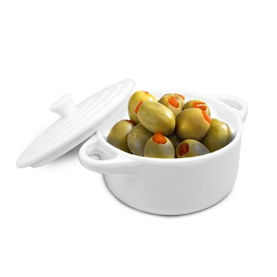 Cocotte for Appetizers, container for serving appetizers, White