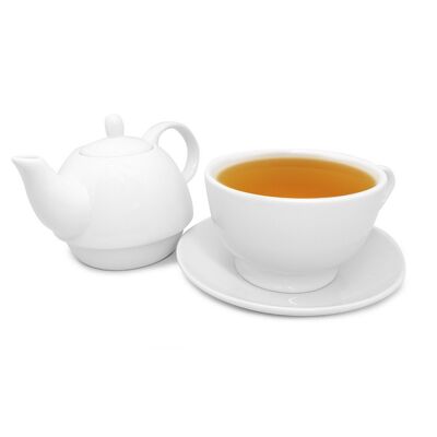 Two piece porcelain tea set