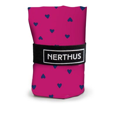 Foldable Shopping Bag: Hearts/Pink