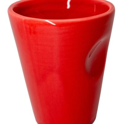 Red porcelain cup for espresso