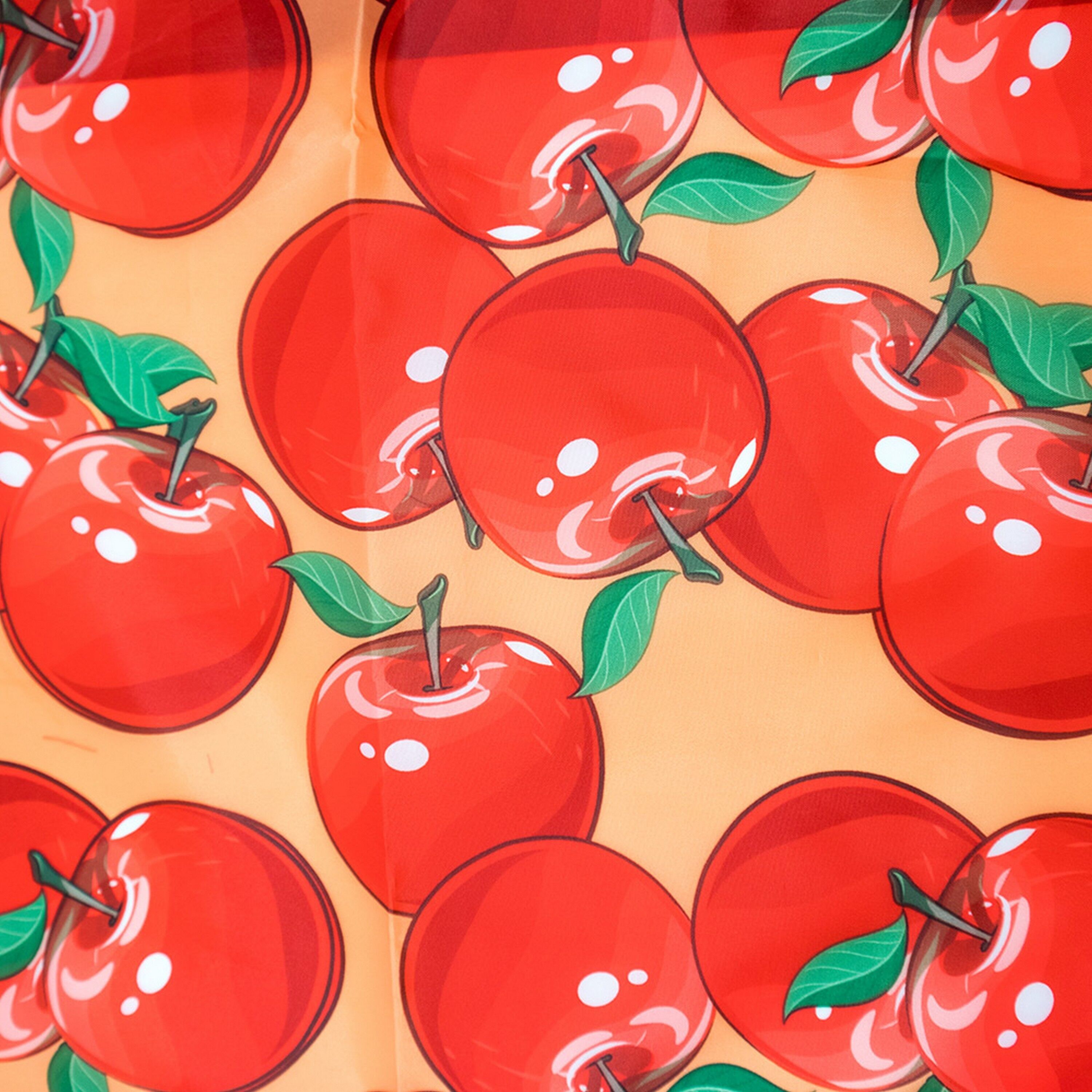 Faltbare Einkaufstasche. 100 % recycelter Kunststoff, Kirschen