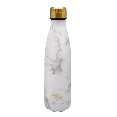 Bouteilles à double paroi en acier inoxydable - 500 ml, marbre blanc