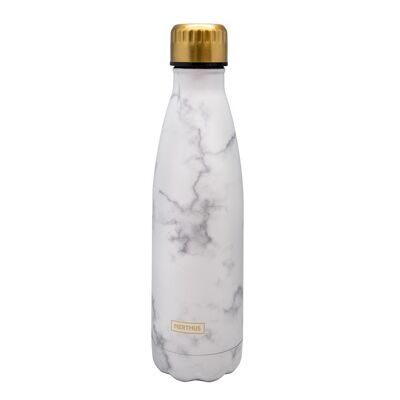 Botellas de Doble Pared de Acero inoxidable - 500 ml, Marmol Blanco