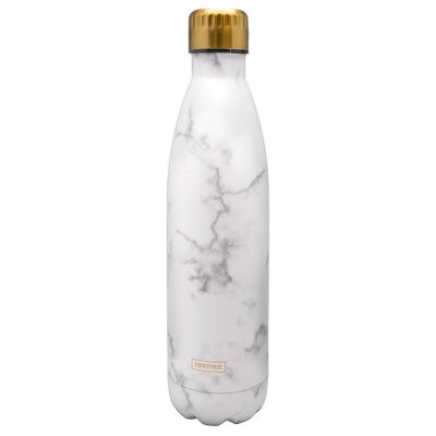 Stainless Steel Double Wall Bottles - 750 ml, Marble White