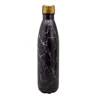 Stainless Steel Double Wall Bottles - 750 ml, Black Marble