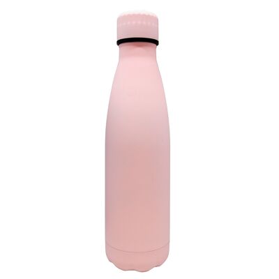 Botellas Doble Pared Acero Inoxidable Rosa Pastel 500 ml