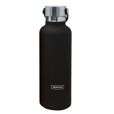 Sport Bottles with Double Wall Handle Black Stainless Steel 750 ml