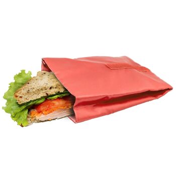 Sac à sandwich réutilisable corail 6