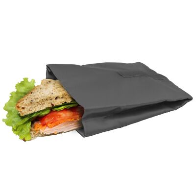 Borsa per sandwich riutilizzabile grigia