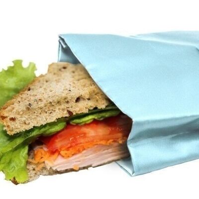 Bolsa Reutilizable para Sandwich Azul Pastel