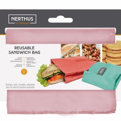 Wiederverwendbare Sandwich-Tasche Pastellrosa