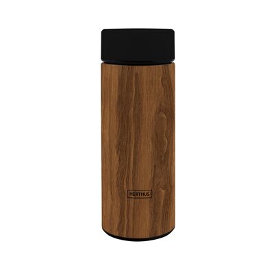 DOUBLE WALL steel thermos tea 300 ml wood