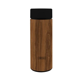 Thermos à thé en acier DOUBLE PAROI 300 ml bois 1