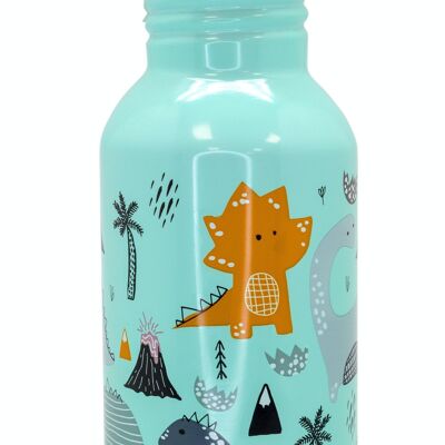 Biberon pour enfants Dinosaures BLEU 500ml - aluminium ultraléger