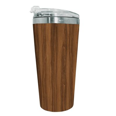 Double Wall Coffee Thermos - Wood
