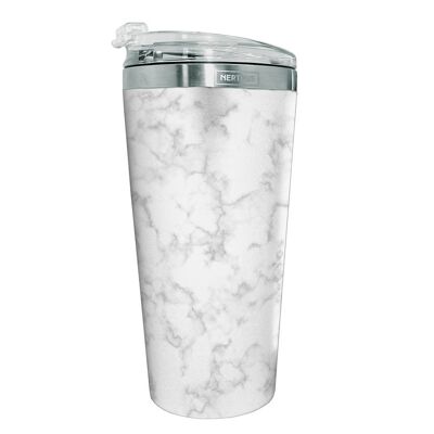 Double Wall Coffee Thermos - White Marble