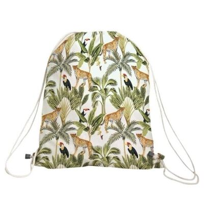 Jungle Backpack, Drawstring Closure, Interior Zip Pocket, Light and Resistant