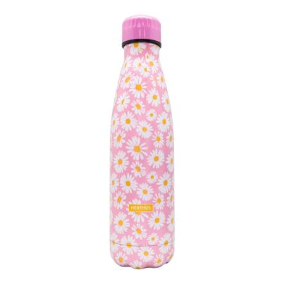 Doppelwandige Flasche Rosa Gänseblümchen 500ml