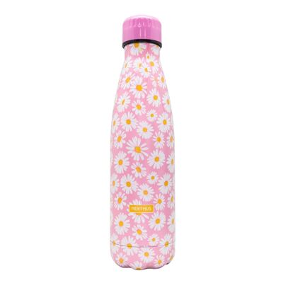 Bottiglia Doppia Parete Margherite Rosa 500ml