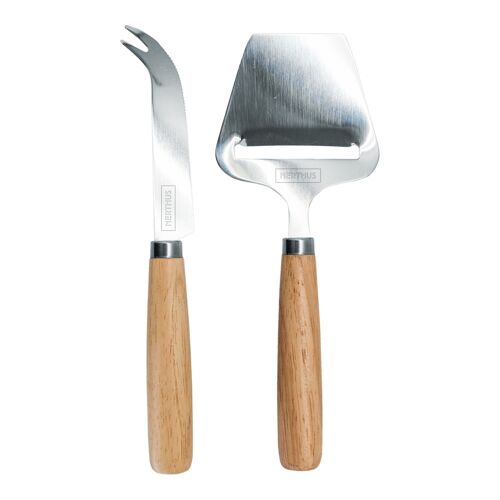 Set Cubiertos Queso Inox - Madera