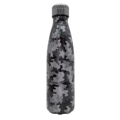 Doppelwandige Flasche in schwarzer Tarnfarbe