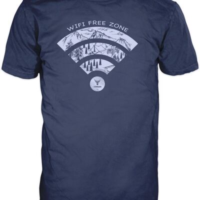 14 Camiseta Ender® Wifi Free Zone Azul Marino