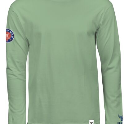 Long-Sleeved T-Shirt with 14 Ender Logo Angeled Mint