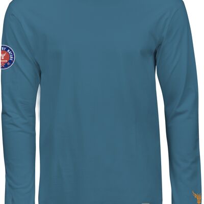 Camiseta manga larga 14end logo angeled azul medio