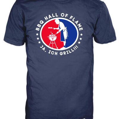 Camiseta 14ender Yes I Grill azul marino