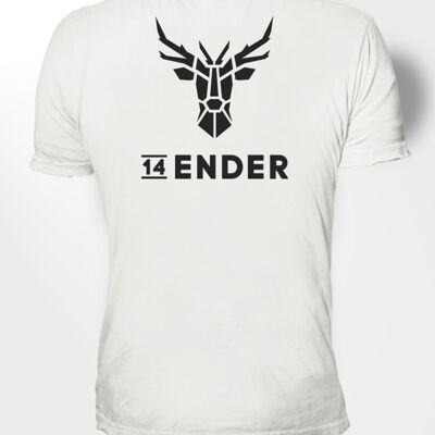 camiseta 14 Ender® logo clásico blanco