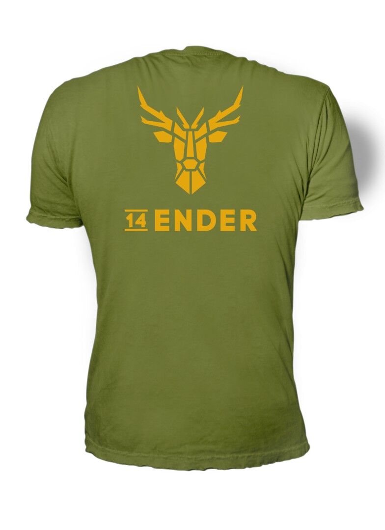 T-shirt 14Ender® logo oliva classico