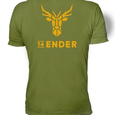 T-shirt 14Ender® logo oliva classico