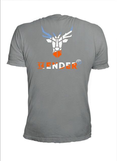 T-shirt con logo 14 righe grigio mel